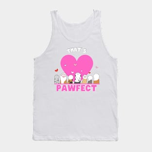 That`s pawfect love cats design Tank Top